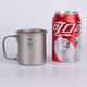 Keith Outdoor Titanium Water Mugs With Folding Handles Titanium Lids Drinkware Camping Cups Ultralight Travel Mug 220ml-900ml