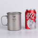 Keith Outdoor Titanium Water Mugs With Folding Handles Titanium Lids Drinkware Camping Cups Ultralight Travel Mug 220ml-900ml